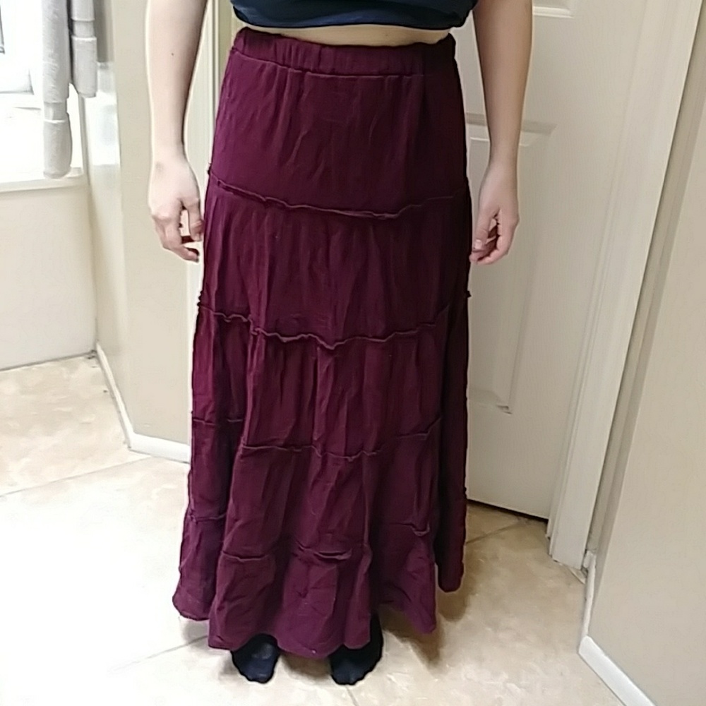 Wine Colored Gypsy Skirt